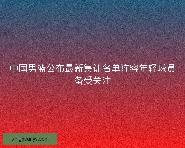 中国男篮公布最新集训名单阵容年轻球员备受关注